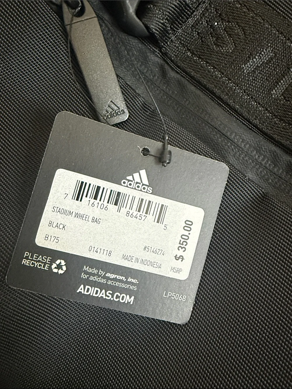 Adidas stadium wheel bag (carryon)